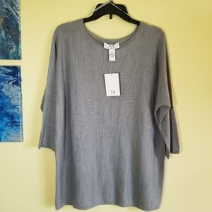 COPY - Magaschoni Knitted Gray Top Medium